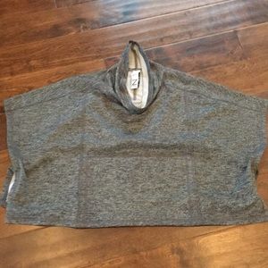 Zella girls grey cowl neck top